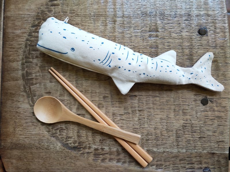 Eco-friendly chopsticks bag-whale whale - อื่นๆ - ผ้าฝ้าย/ผ้าลินิน 