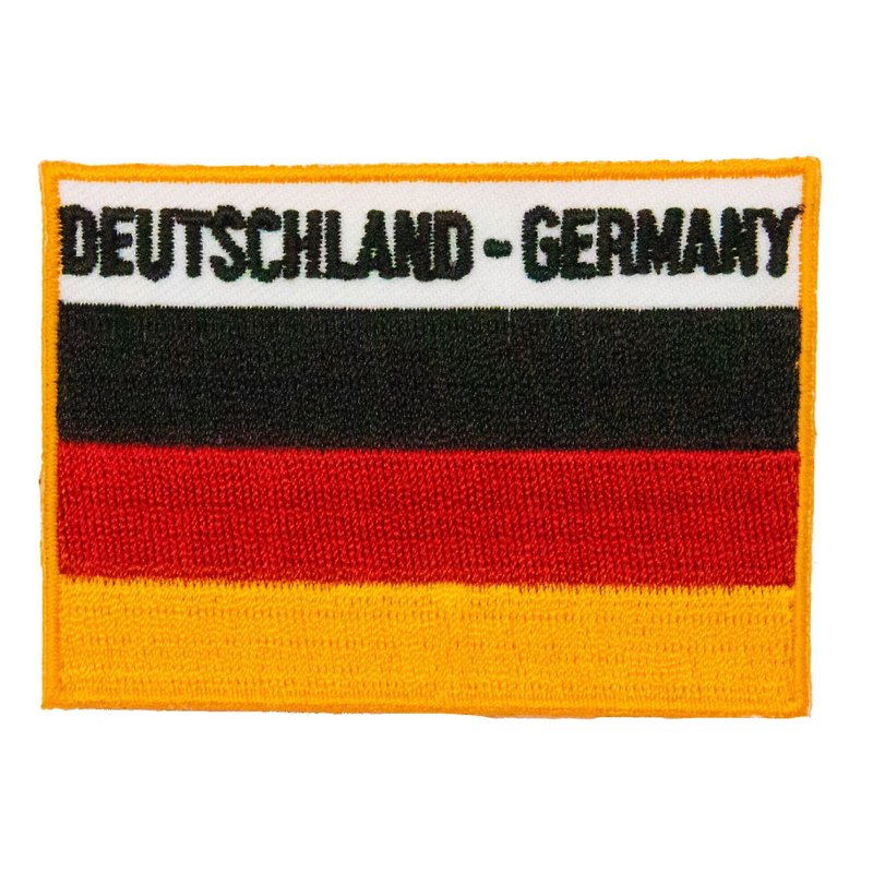 德國 DIY Flag Patch布標貼紙 熨燙肩章 貼布 電繡胸章  熱燙刺繡 - 襟章/徽章 - 繡線 多色