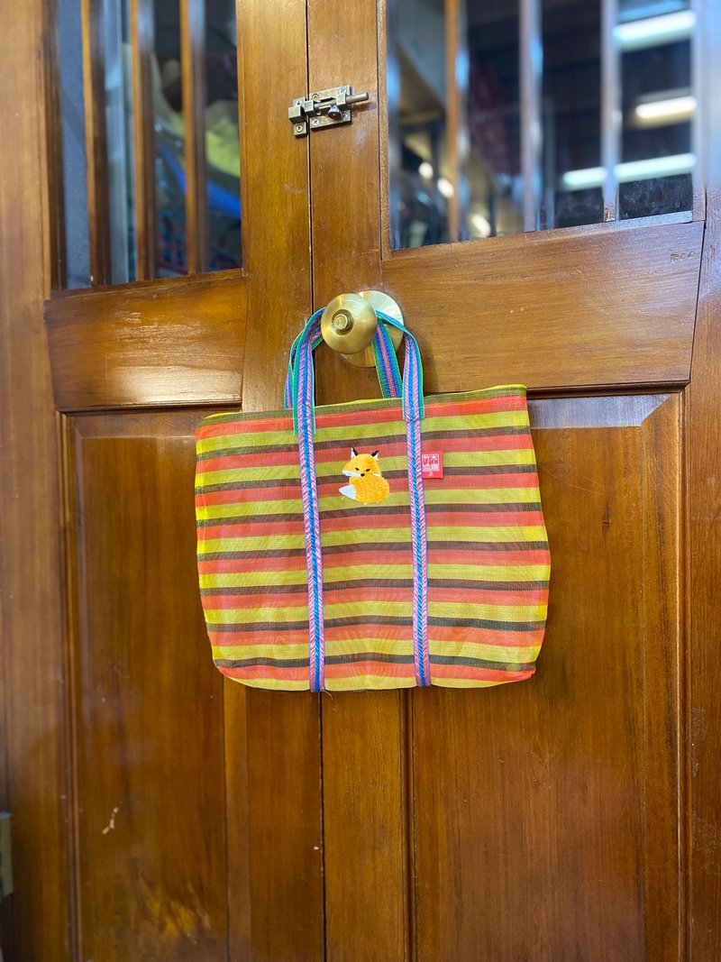 客訂商品  肩背 刺繡茄芷袋 - 狐狸 - 側背包/斜背包 - 其他材質 多色