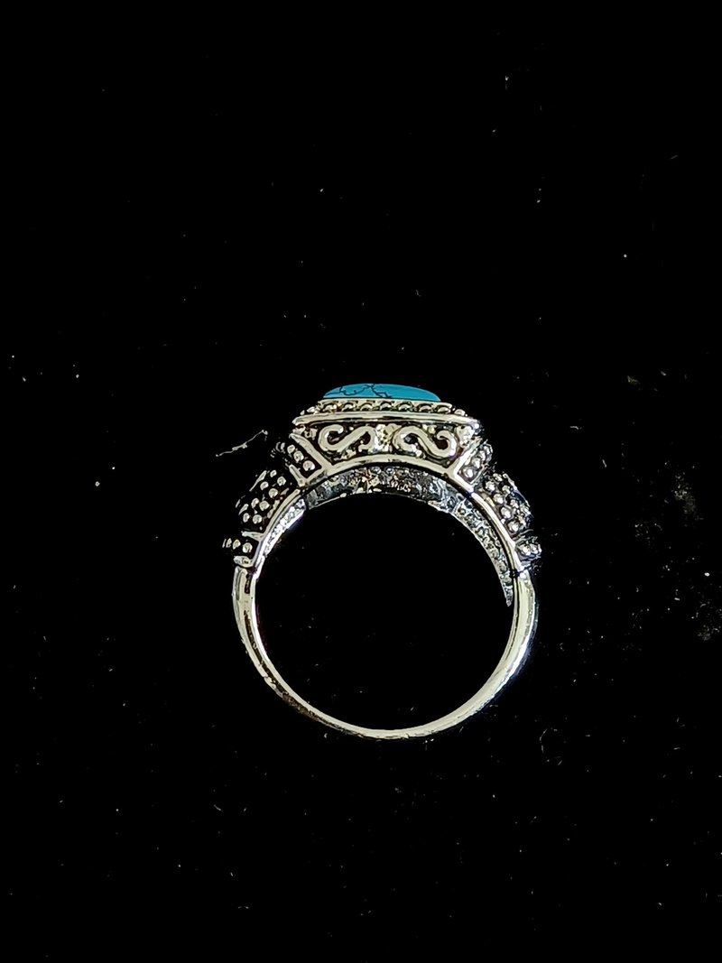 vintage jewelry 中世紀風格仿綠松石 戒指 - 戒指 - 其他金屬 