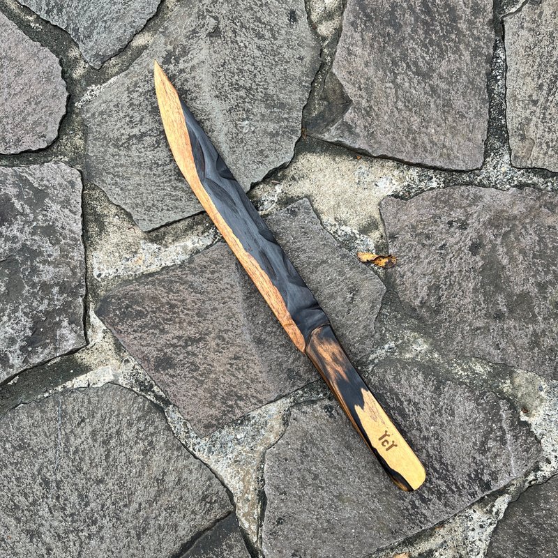 我販劍　魔匕首　羅薄忒　藝術木刀　手工木劍　妖刀魔劍紙鎮 - 擺飾/家飾品 - 木頭 黑色