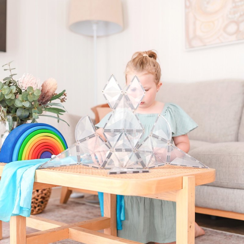 Australian Connetix transparent magnetic building blocks-shape expansion set (24pc) - Kids' Toys - Plastic 