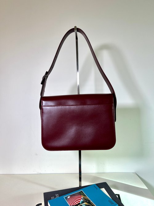 Cartier バーガンディ レザー バッグ Cartier カルティエ CARTIER ショルダーバッグ マストライン