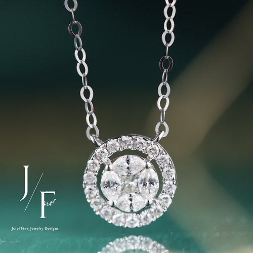 Joiel Fine Jewelry Designs 18K白金鑽石項鏈- 馬眼公主方鑲嵌