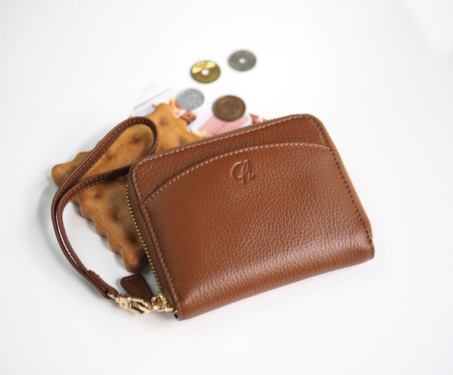 Charm (Chocolate) : Medium Zip Wallet, Short wallet, Cow