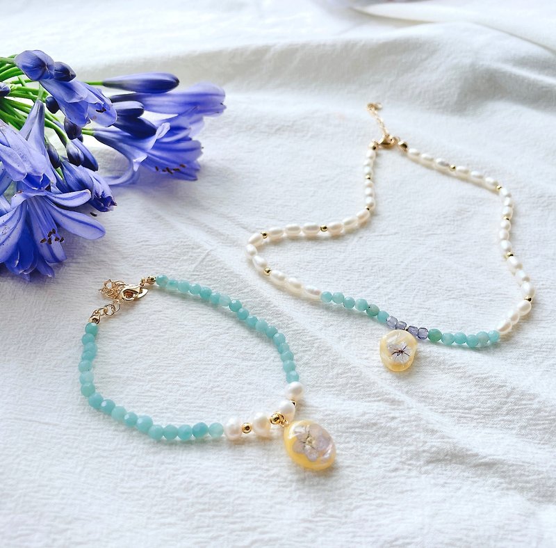 Sky Dance Pearl Necklace Bracelet - สร้อยคอ - ไข่มุก หลากหลายสี
