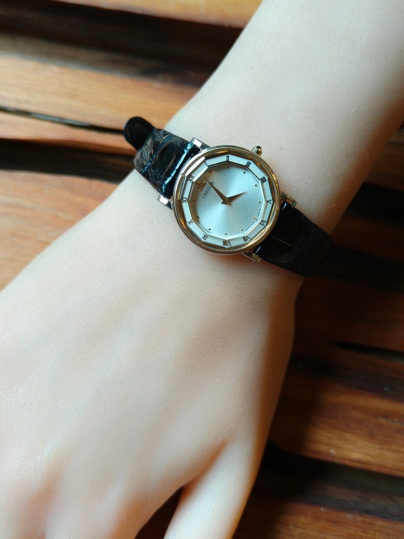 SEIKO旗下 頂級 CREDOR貴朵品牌 鋼與18k金 石英錶 - 女錶 - 其他金屬 銀色