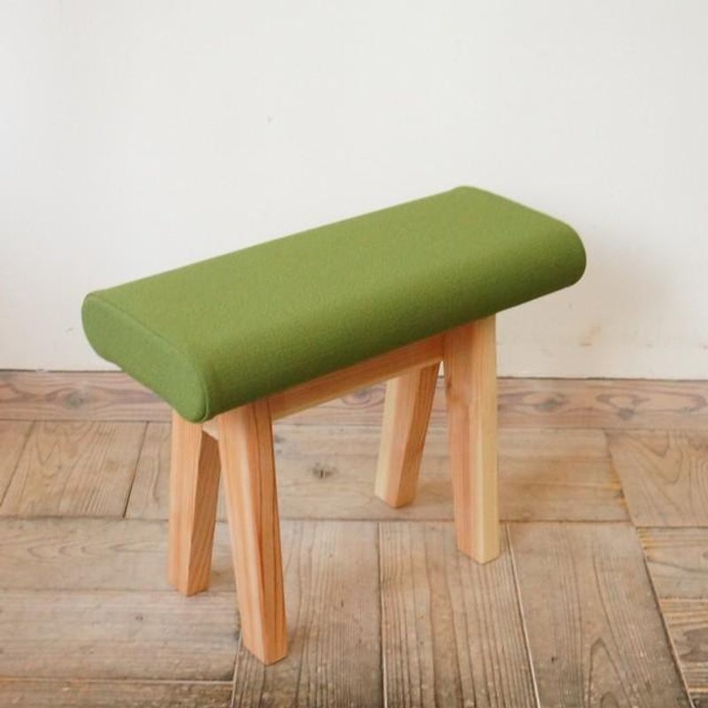 Square cloth of stool (Natural × Matcha) - เฟอร์นิเจอร์อื่น ๆ - ไม้ สีเขียว