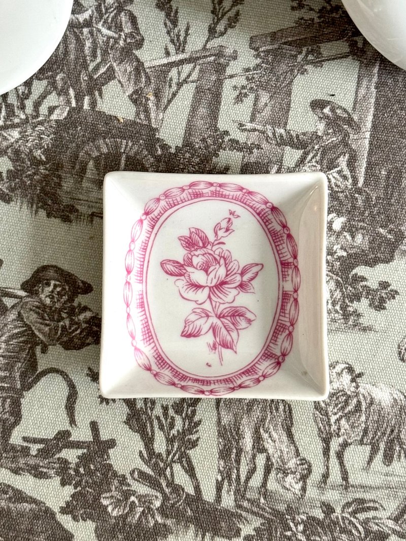 40792-Elegant Porcelaine de Paris antique flower-decorated small porcelain plate - Storage - Porcelain 