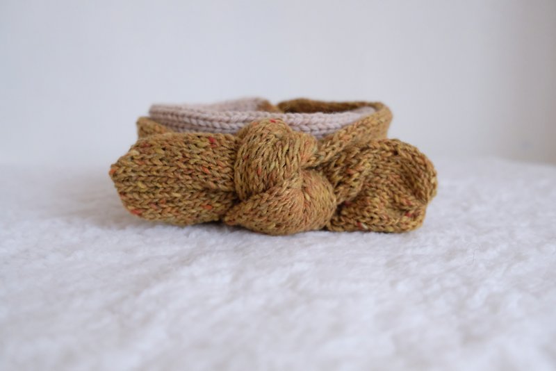 Hand-woven shawl three warm earbands - Headbands - Wool 