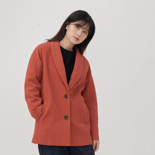 Carol Cotton Raglan Sleeves Suit jackets / Brick Red