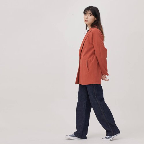 Carol Cotton Raglan Sleeves Suit jackets / Brick Red