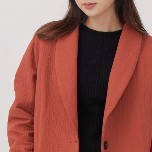 Carol Cotton Raglan Sleeves Suit jackets / Brick Red