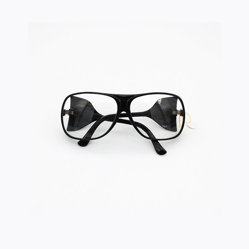 Detaching glasses line / handmade plate glasses no.21 vintage - Glasses & Frames - Other Materials Black