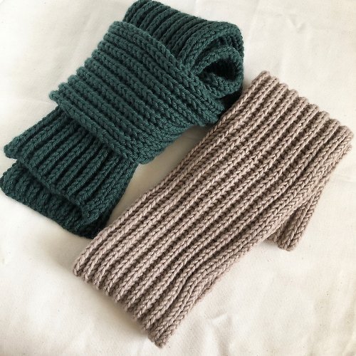 曉織物 DIY-新手友善-快速完成簡單新手棒針圍巾、脖圍 - 影片材料包