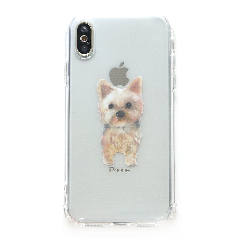 Yorkshire - mobile phone case | TPU Phone case anti-drop air pressure shell | can add word design - Phone Cases - Rubber Transparent