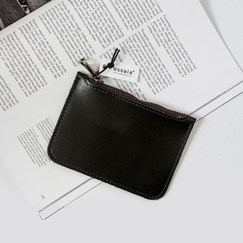 Essala Leather Pocket Poch Bag / Black - Coin Purses - Other Materials 