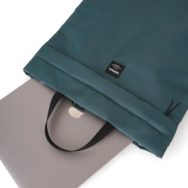 Tooli | Ari 14 inch Laptop Case Sleeve 3-way Crossbody Bag (Teal Green) - กระเป๋าแล็ปท็อป - เส้นใยสังเคราะห์ สีเขียว