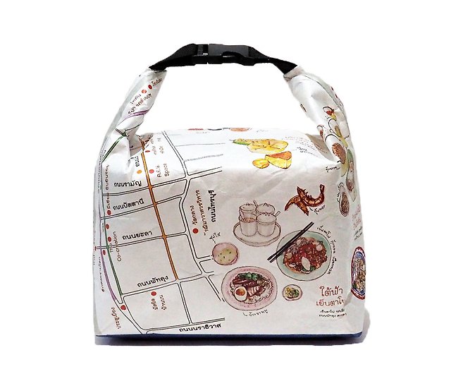 Lunch Bag / Newspaper Design Thermal Washable Paper Bag - Shop Craftbag  Thailand Lunch Boxes - Pinkoi