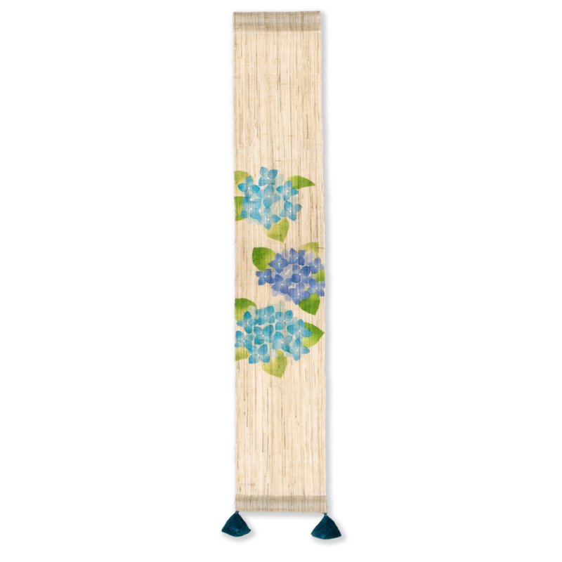 Kyoto Hand-Painted Ramie Tassel - Hydrangea - Items for Display - Cotton & Hemp 