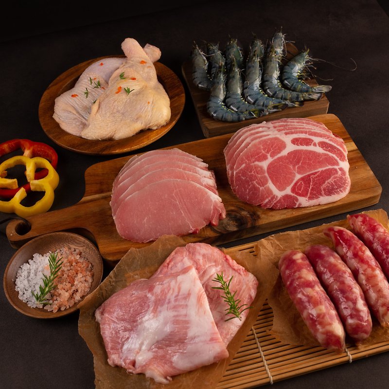 [Limited to the Mid-Autumn Festival BBQ] Carefully selected domestic comprehensive BBQ meat free group (3-4 people) - Other - Fresh Ingredients Red