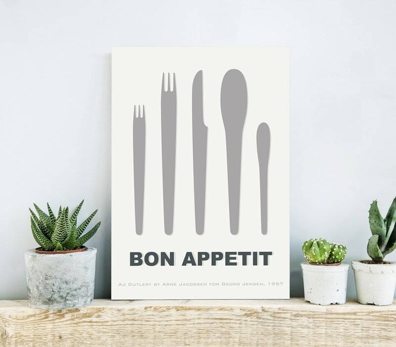 Kitchen Poster, Dining Room Wall Art, Bon Appetit Decor - Posters - Paper 