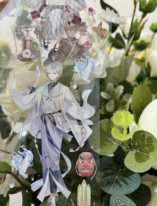 巫女sama事務所 戀櫻歌 和風少男少女 PET 紙膠帶 鐳射銀 巨畫幅 臺灣製