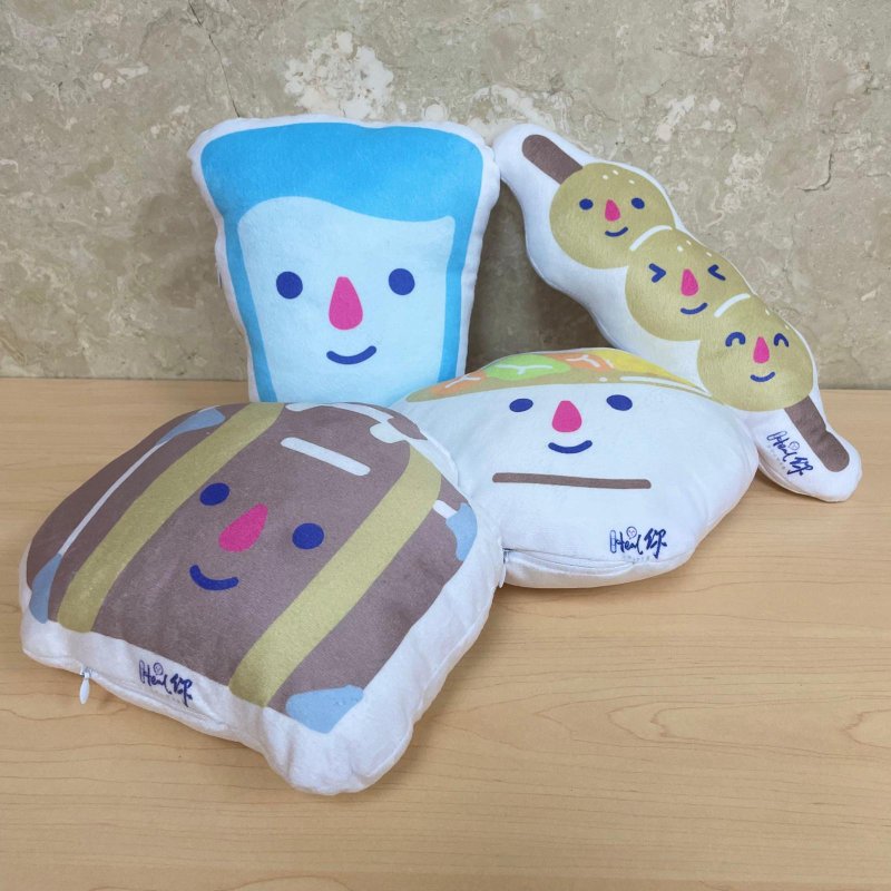 治癒小物主題cushion (20cm) - 枕頭/抱枕 - 棉．麻 