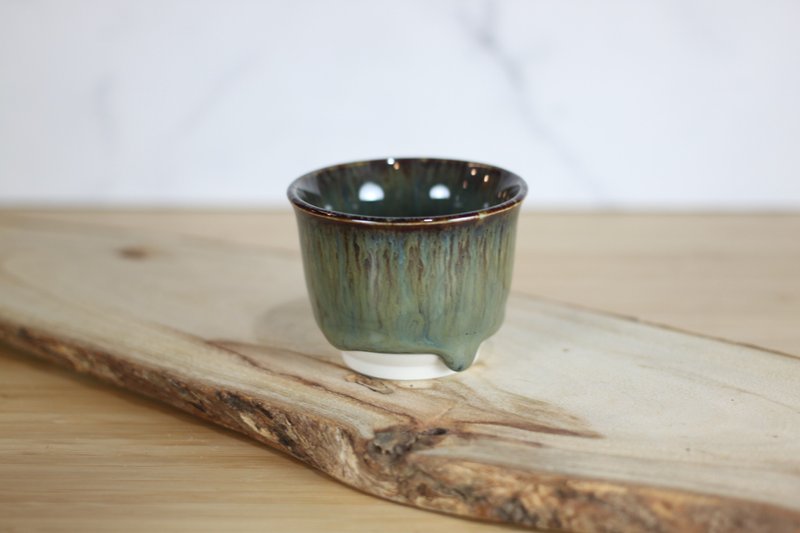 【送禮好物】60ml 天目釉 日式手工小茶杯 葉政豪作品 - 茶壺/茶杯/茶具 - 瓷 