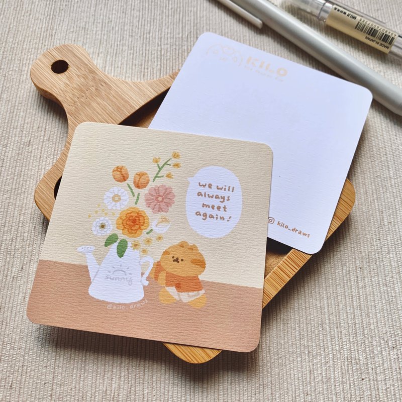 KILO Illustrations Card | Flower Language Series - Promise Goodbye - การ์ด/โปสการ์ด - กระดาษ สีเหลือง