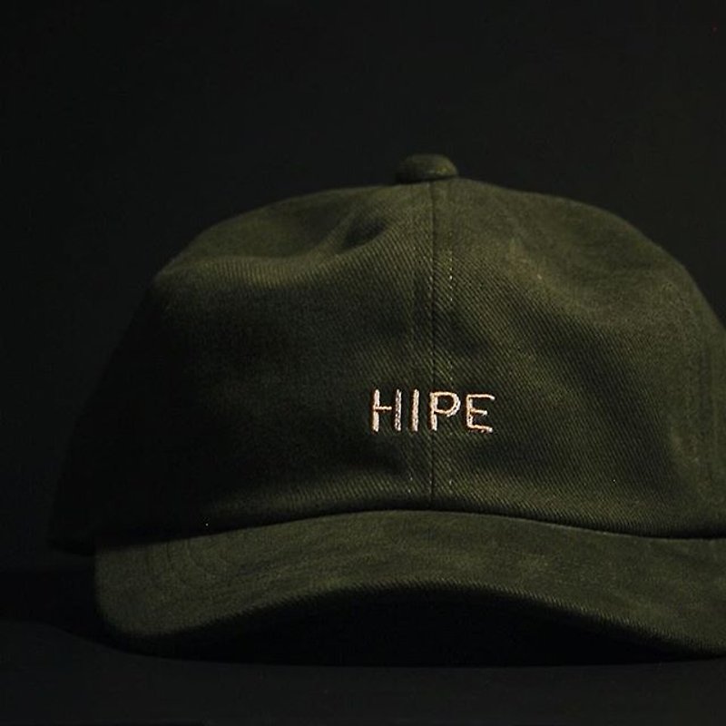 olive short visor cap - หมวก - ผ้าฝ้าย/ผ้าลินิน สีเขียว