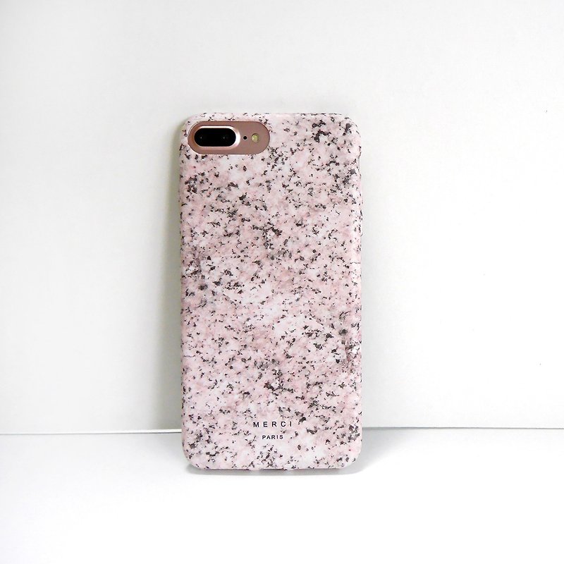 Pink marble mobile phone shell - Phone Cases - Silicone Pink