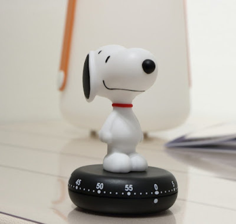 【質感擺飾】Snoopy 聯名授權 史努比造型計時器 - 時鐘/鬧鐘 - 其他材質 白色