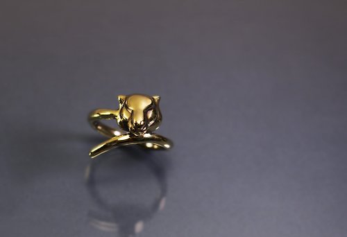 Maple jewelry design 動物系列-小老虎黃銅戒