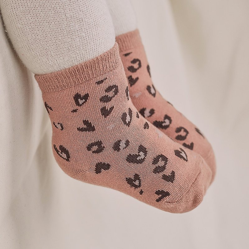 Happy Prince Korean Solar Love Leopard Baby Infant Socks - 2 Colors - Baby Socks - Cotton & Hemp White