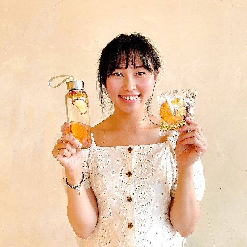 【太保ビスケット】300mlガラス瓶＋フルーツ・フルーツウォーターセット3パック - お茶 - 食材 多色