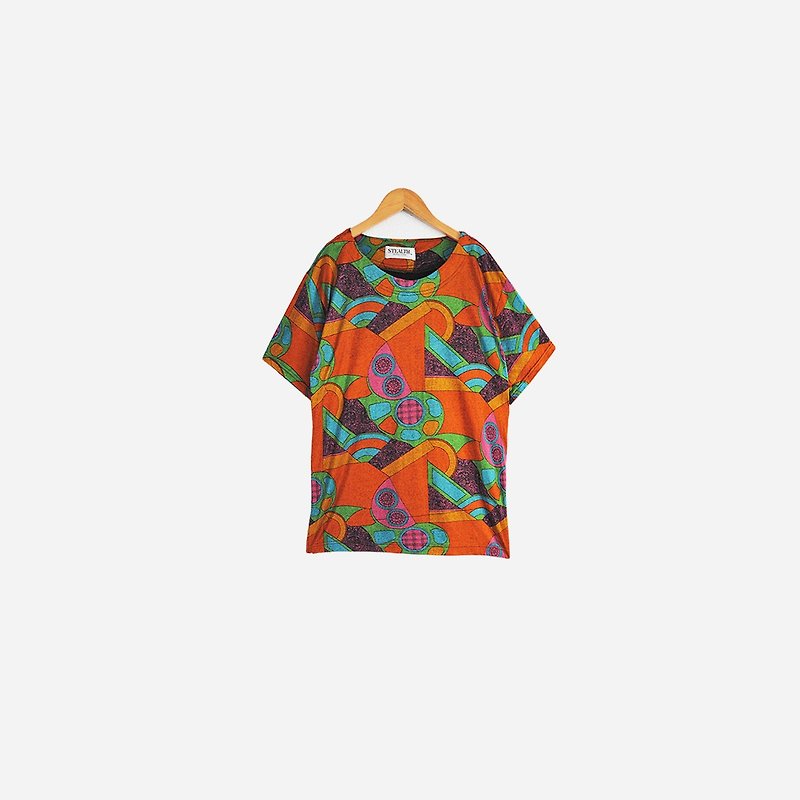 Dislocated vintage / totem print top no.560B1 vintage - Women's Tops - Other Materials Orange