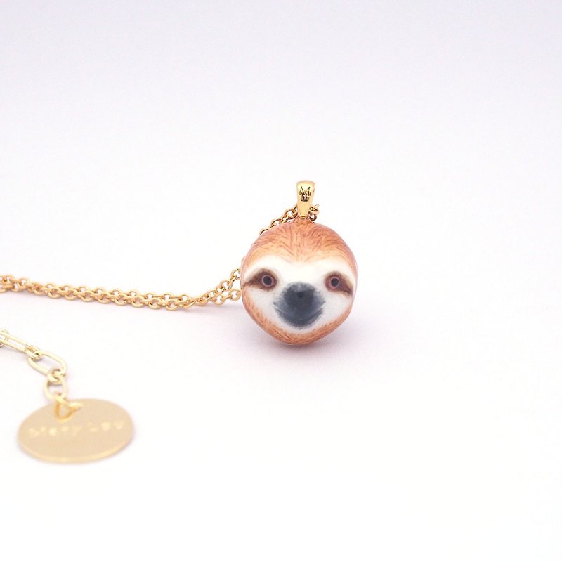 Sloth  Head Necklace - Other - Other Metals Brown