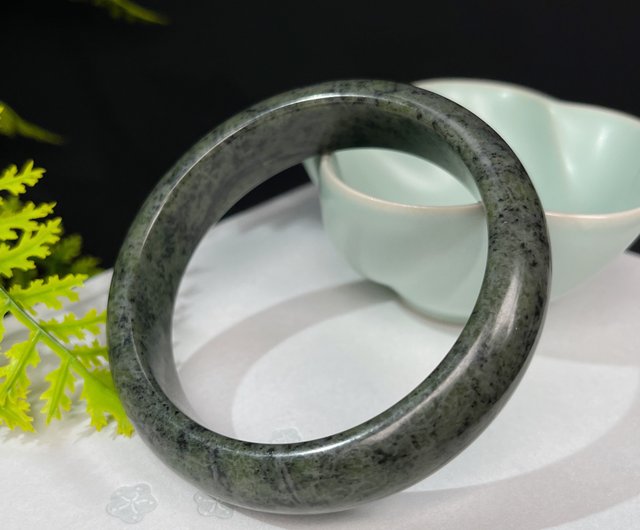 チベット 天然薬王石  ネックレス Z-451 天然石 チベット薬王石 蔵玉 墨緑玉 ブレスレット14mm