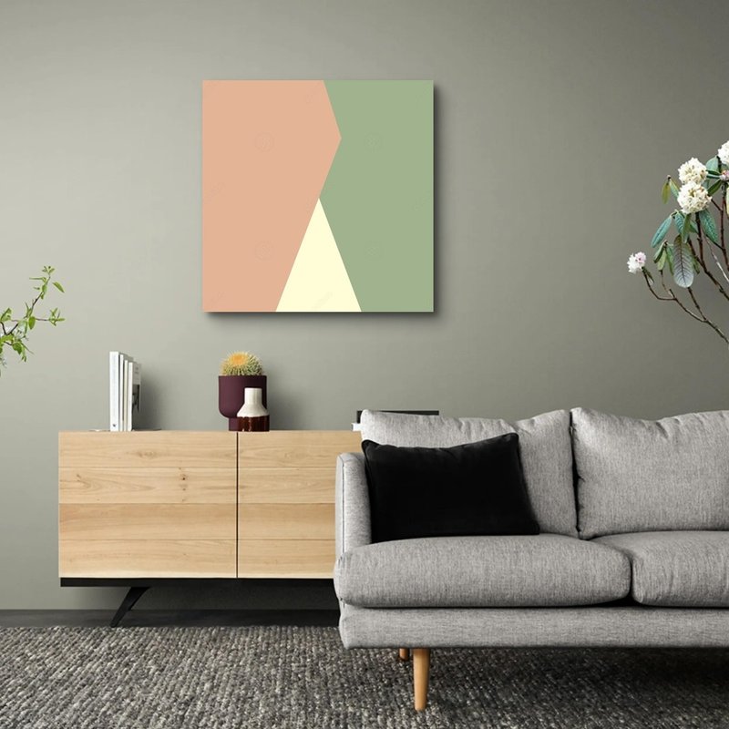 Modern geometric art giclee frameless painting - โปสเตอร์ - เส้นใยสังเคราะห์ 