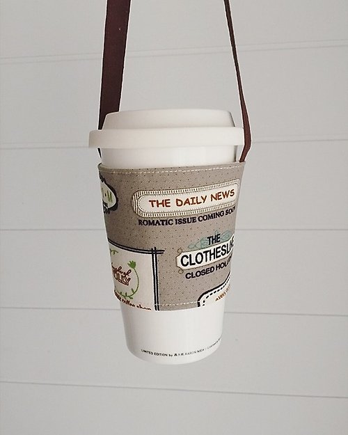 hairmo海兒毛 hairmo咖啡標籤環保咖啡杯套/飲料杯提袋-咖啡