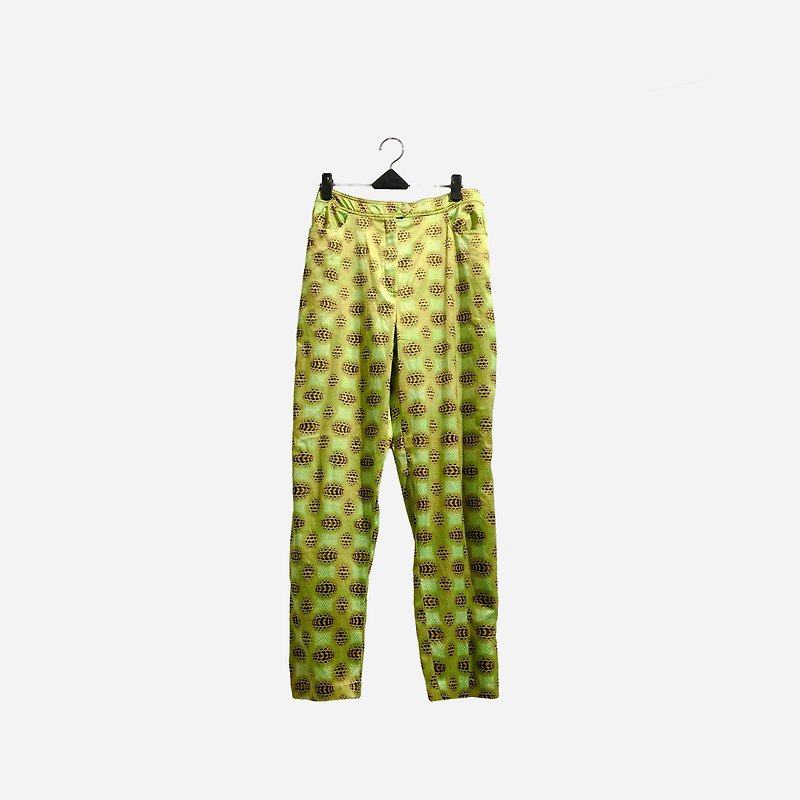 Dislocation vintage / geometric totem trousers no.1347 vintage - Women's Pants - Polyester Green