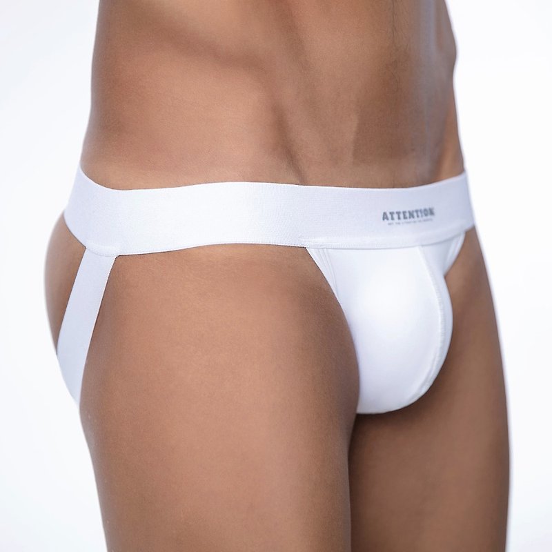 AttentionWear Mr. Basic Jocks【White】│ATTENTION, Mens Underwear, Classic - Men's Underwear - Nylon White