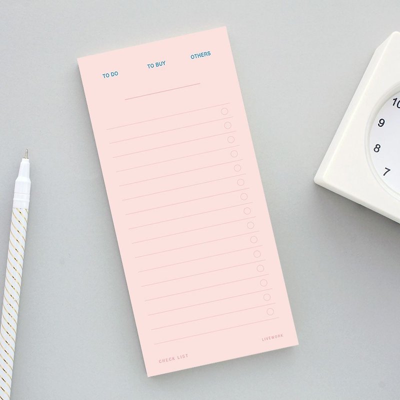Livework - Ice Cream Memo Pad - To Do List - Pink, LWK39952 - กระดาษโน้ต - กระดาษ สึชมพู