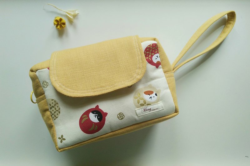 Dharma cat multi-function camera bag (customer order) - Camera Bags & Camera Cases - Cotton & Hemp Yellow