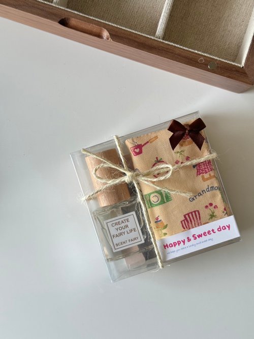 Scent Fairy香氛精靈手作工作室 香氛噴霧+手工杯墊 兩入組禮盒 婚禮小物 姊妹 禮伴娘禮 獨家香氛