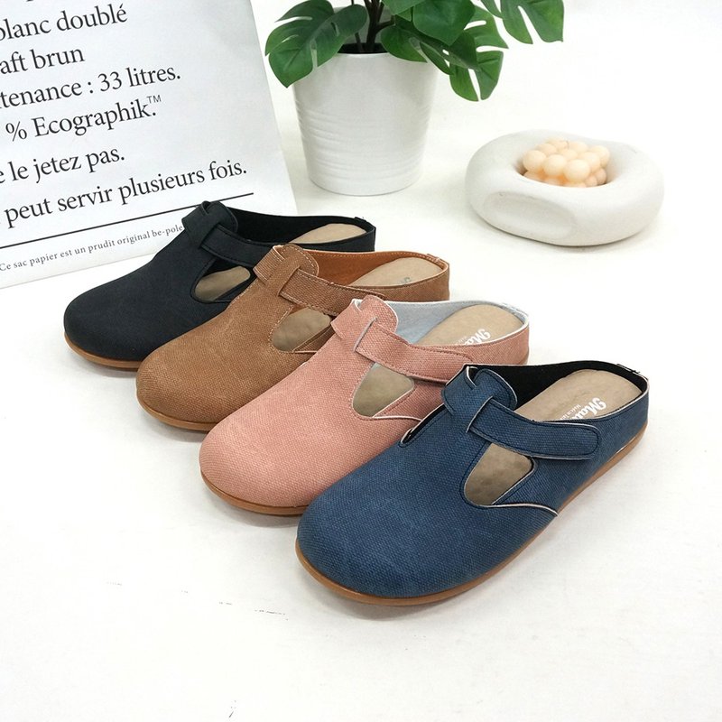 Muller shoes plus size bun buckle slip-on shoes TG52865 - รองเท้าลำลองผู้หญิง - วัสดุอื่นๆ 