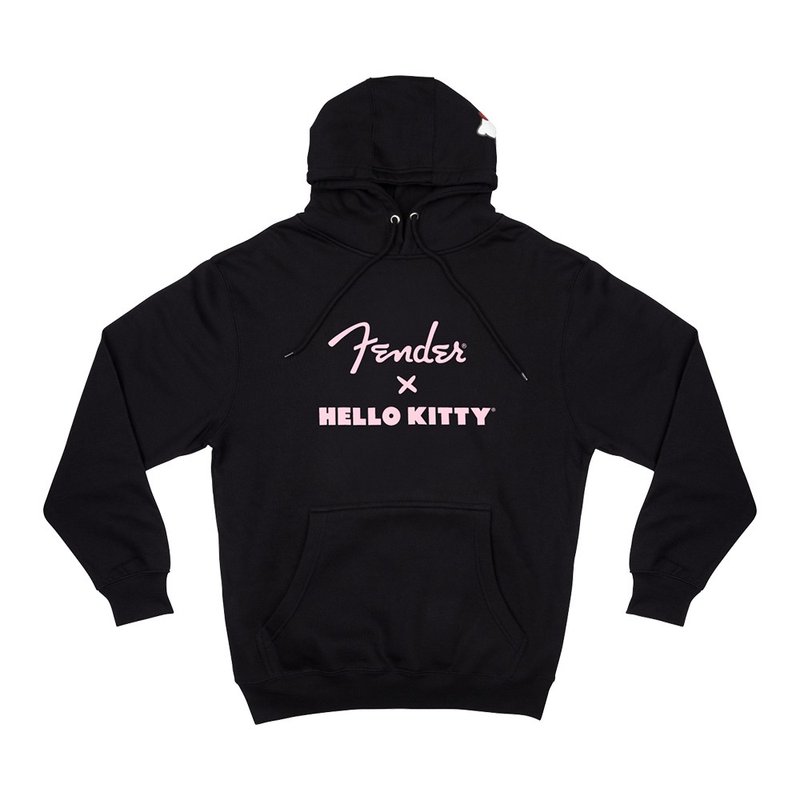 Fender x Hello Kitty Black Logo Hoodie 聯名款帽T - 帽T/大學T - 棉．麻 黑色