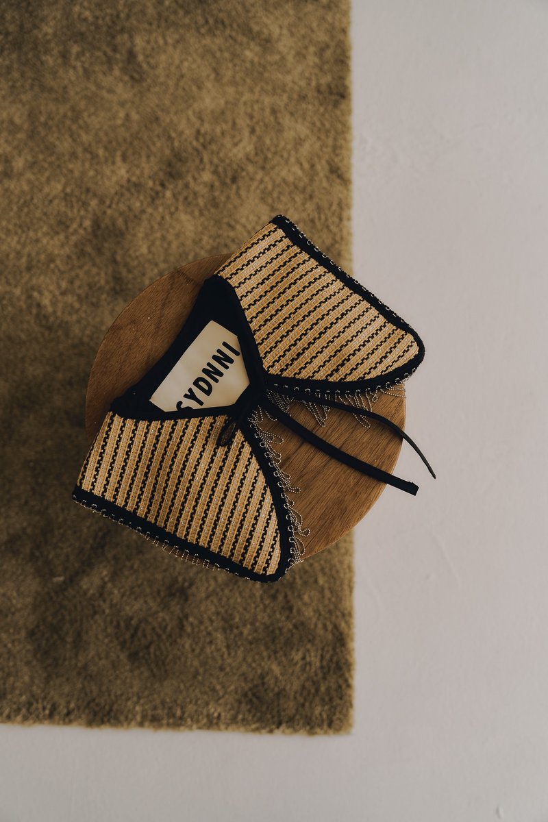 handmade fringe trimmed collar 手作流蘇造型領片 - 其他 - 棉．麻 黑色