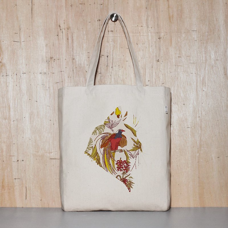 Eco bag canvas bag - cat flower 4 colors optional - Messenger Bags & Sling Bags - Cotton & Hemp Multicolor